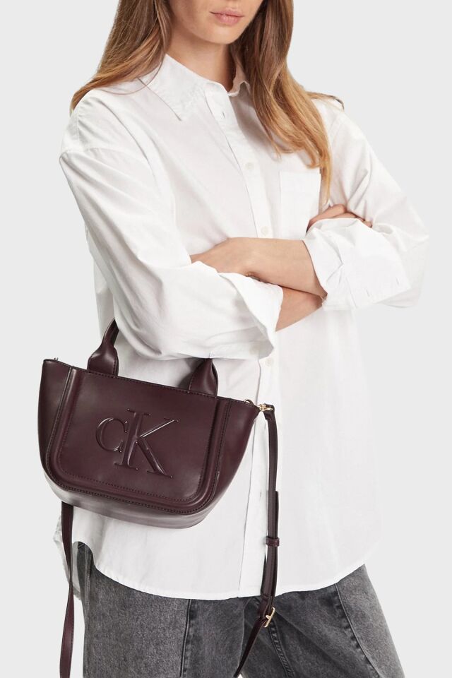 BOLD CK SMALL TOTE WITH STRAP