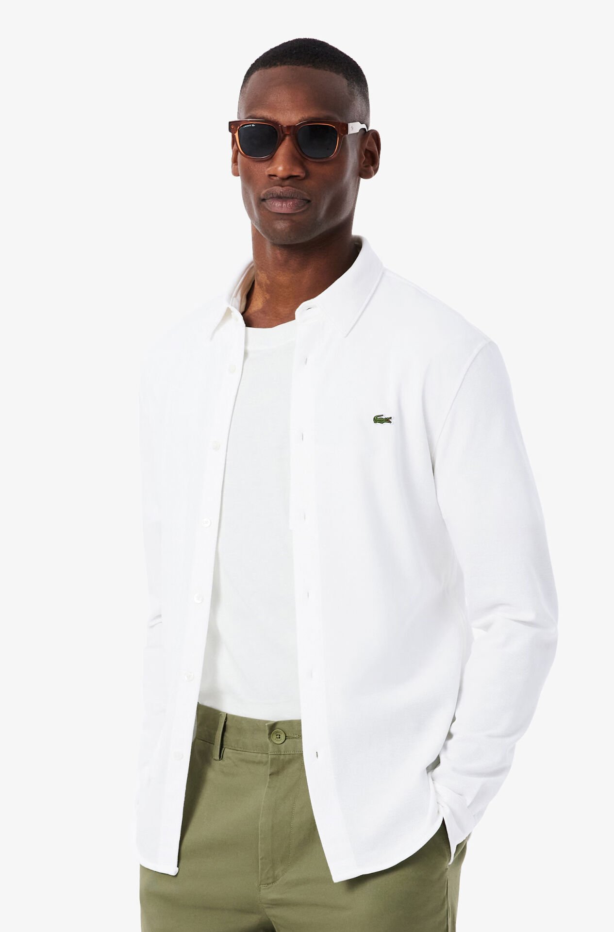 SLİM FİT PAMUK PİKE GÖMLEK