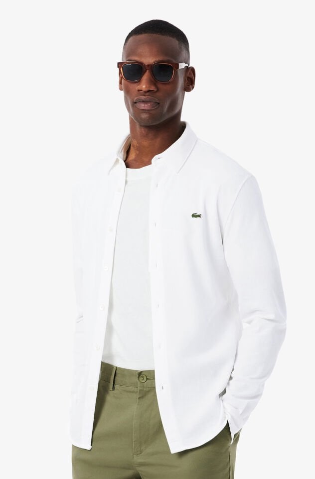 SLİM FİT PAMUK PİKE GÖMLEK