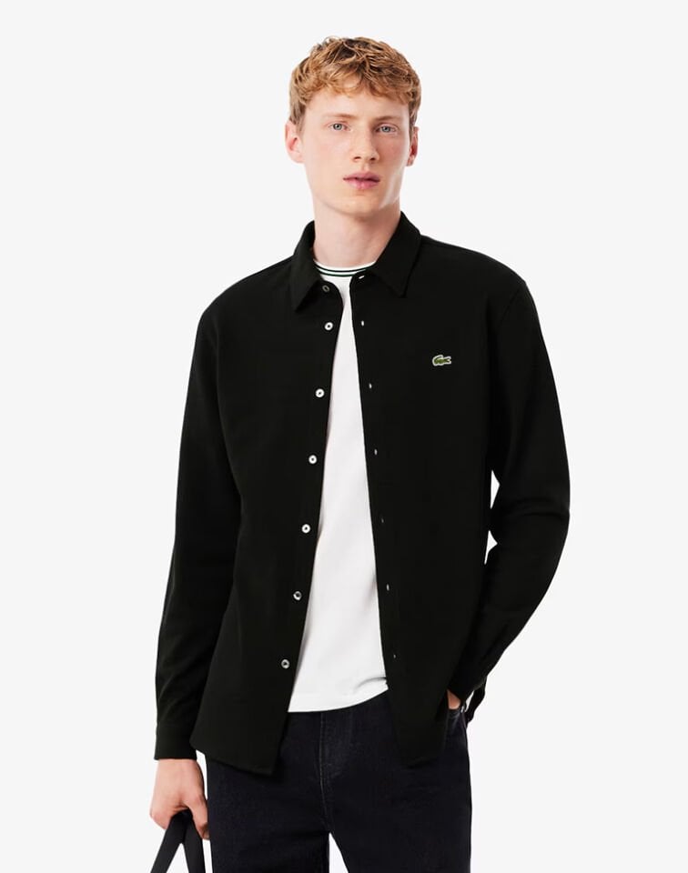 SLİM FİT PAMUK PİKE GÖMLEK