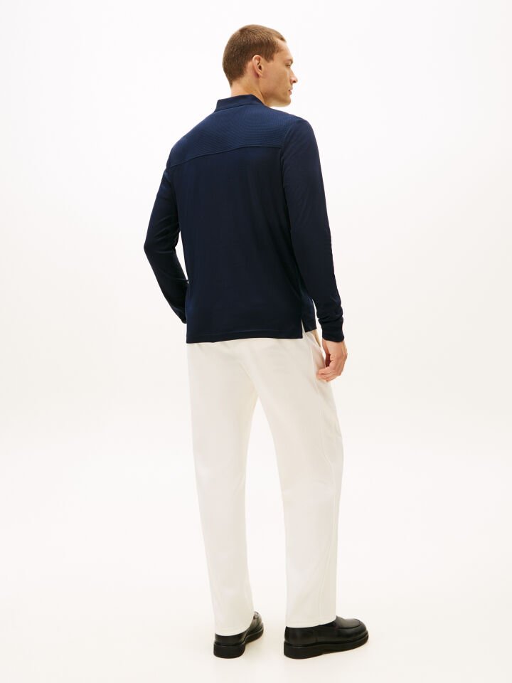 LS LIQUID RWB ZIP REG POLO