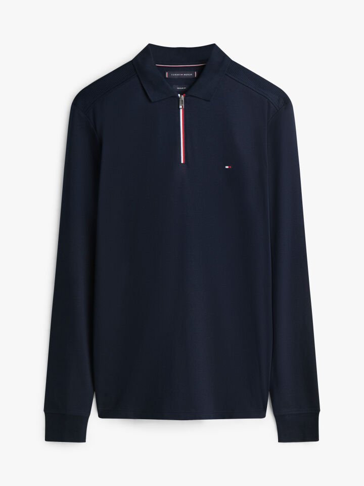 LS LIQUID RWB ZIP REG POLO