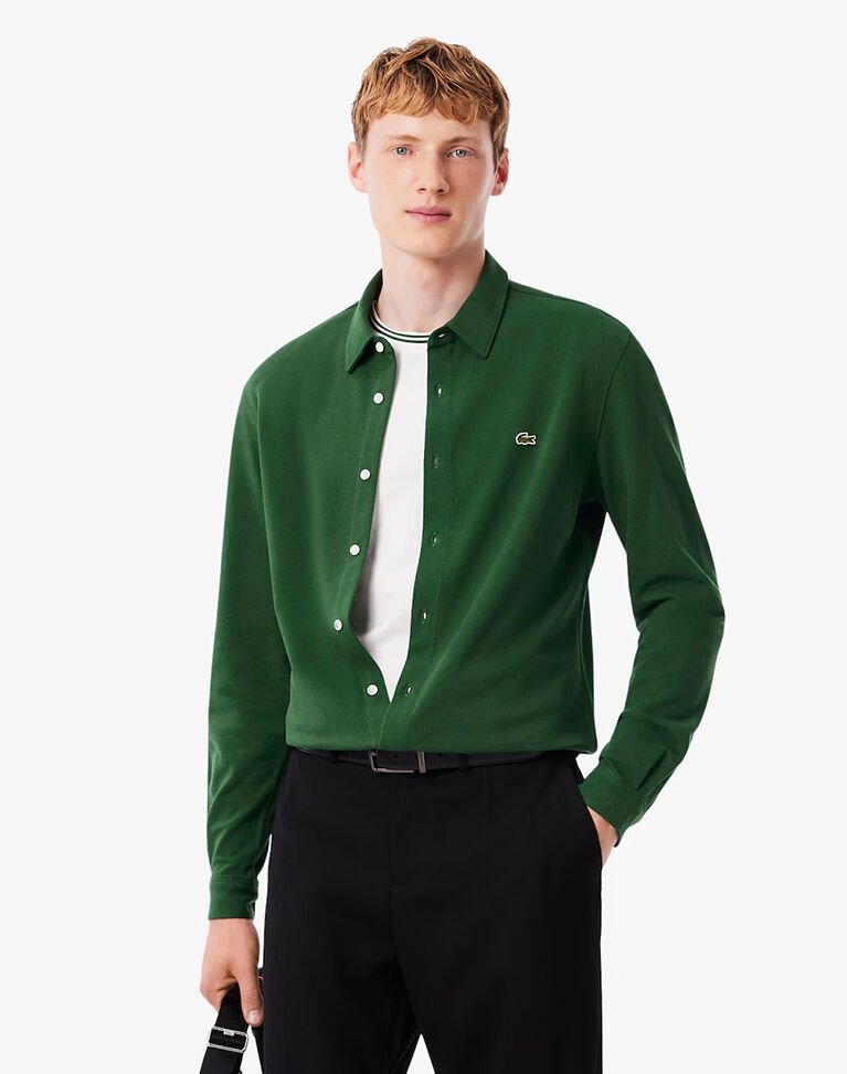 SLİM FİT PAMUK PİKE GÖMLEK