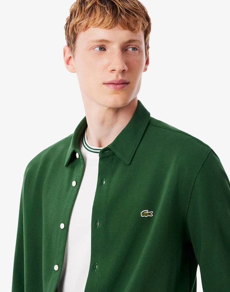 SLİM FİT PAMUK PİKE GÖMLEK