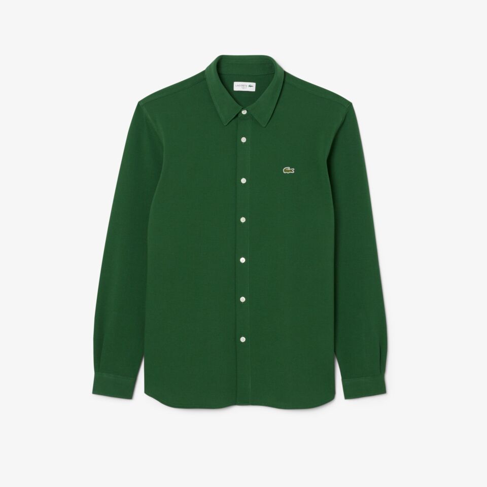 SLİM FİT PAMUK PİKE GÖMLEK