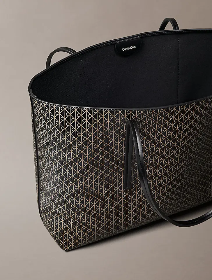 EMBLEM AOP TOTE W/ POUCH