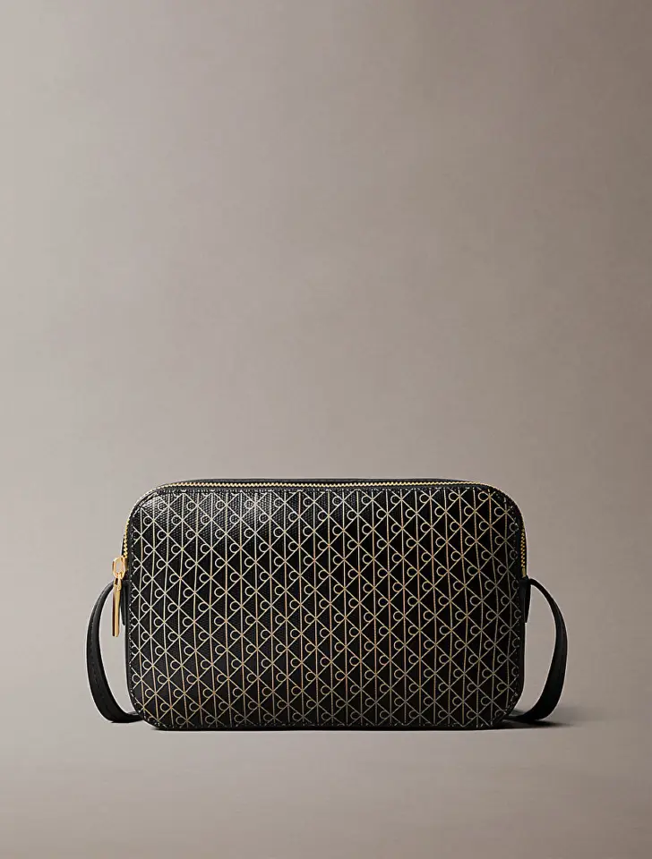 EMBLEM AOP ELONGATED CAMERA BAG