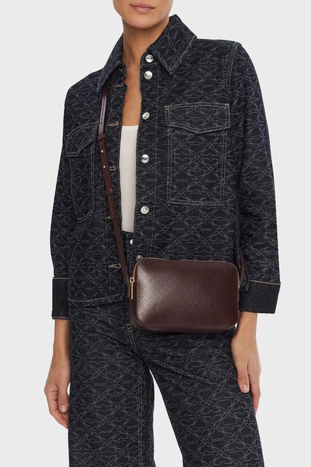 EMBLEM AOP ELONGATED CAMERA BAG