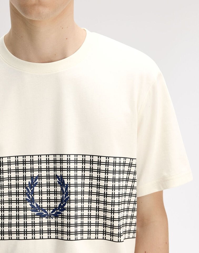 TENNIS NET GRAPHIC T-SHIRT M - Ekru