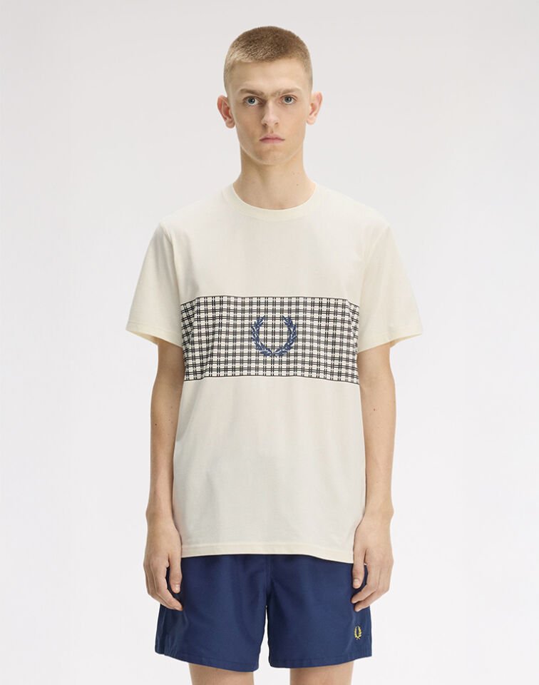 TENNIS NET GRAPHIC T-SHIRT M - Ekru