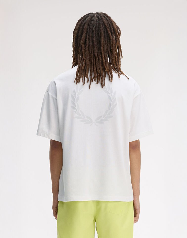 BACK PRINT LAUREL WREATH T-SHIRT XL - Beyaz