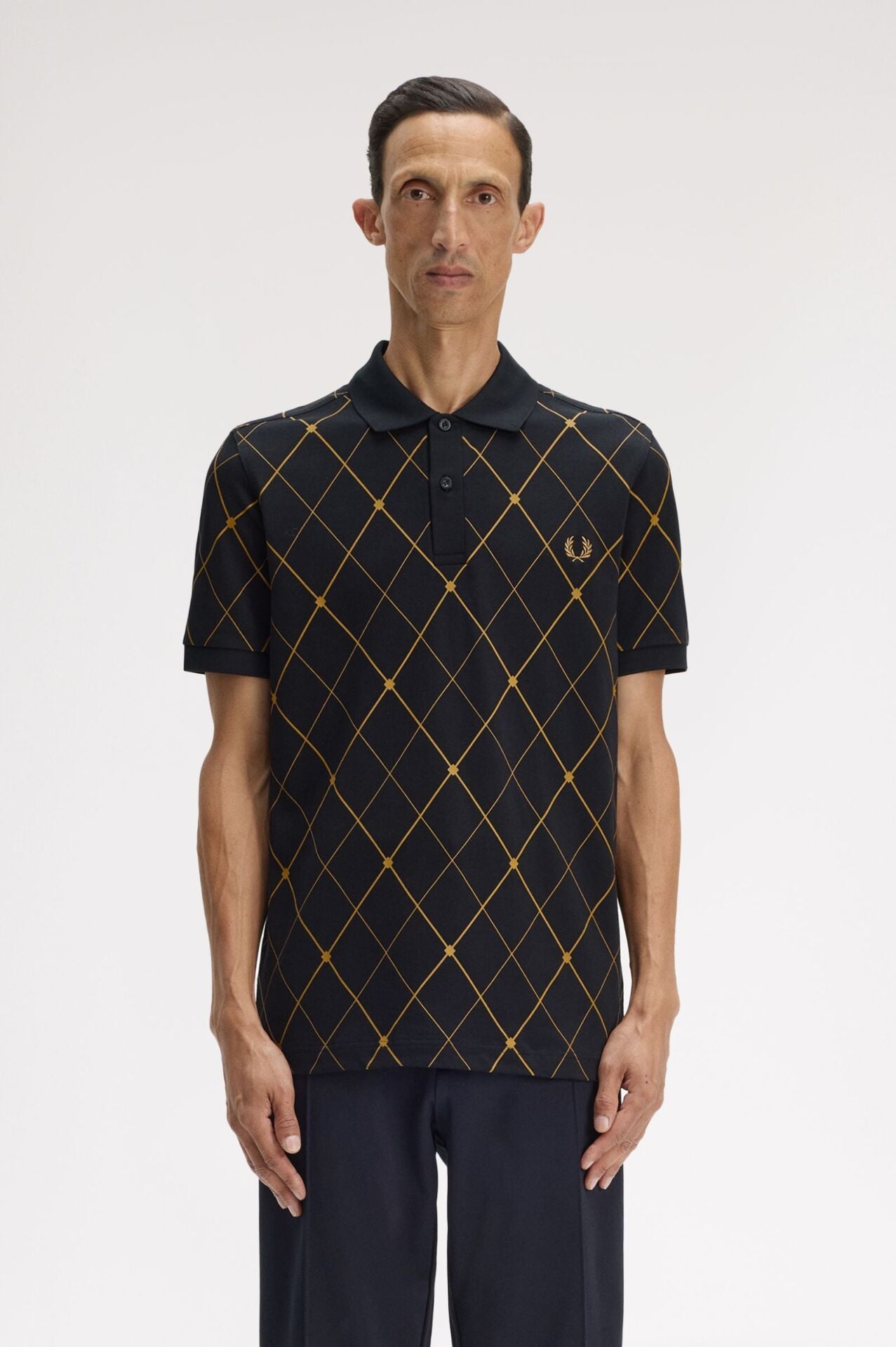 ARGYLE PRINT FRED PERRY SHIRT