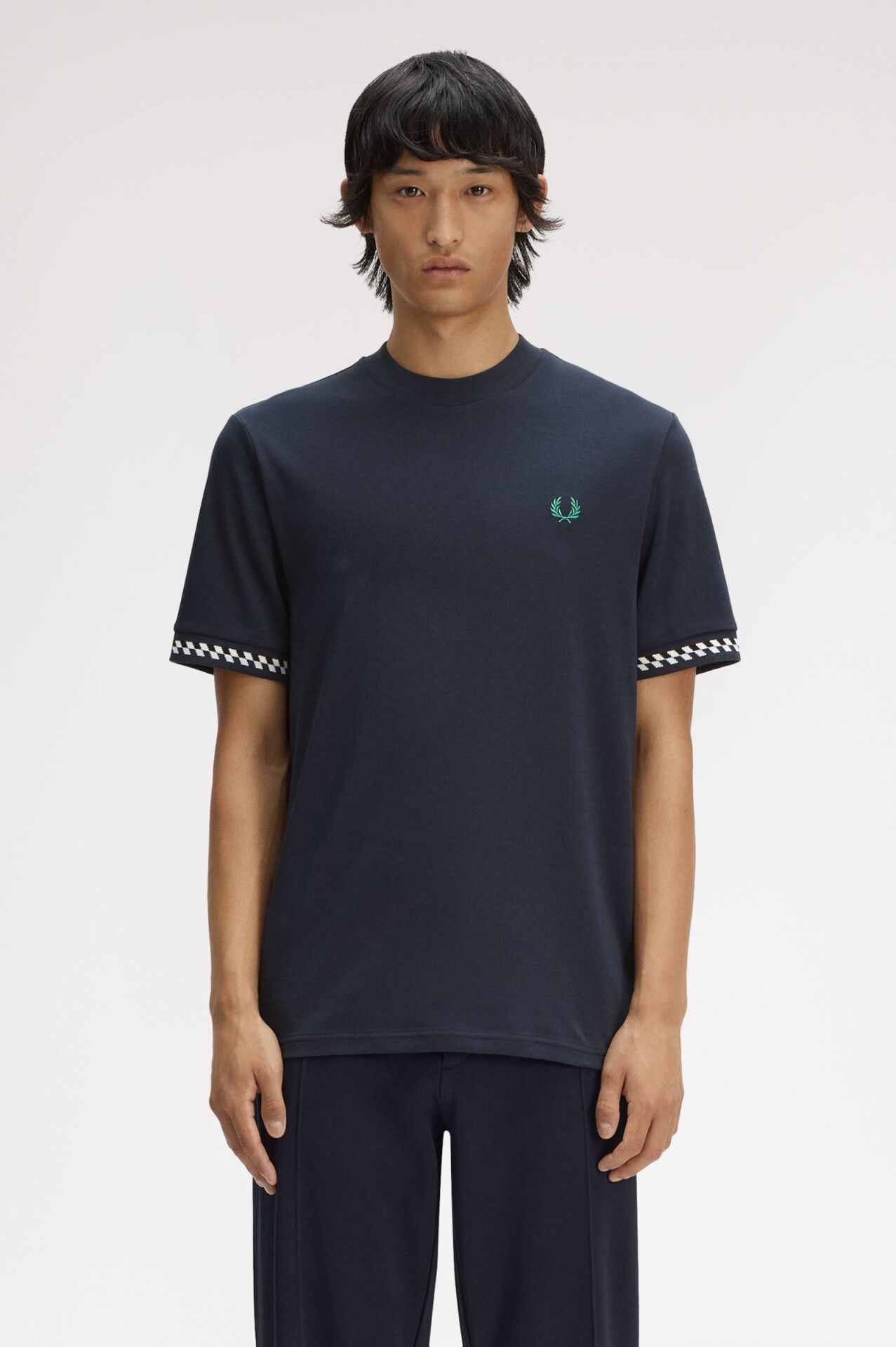 JACQUARD CUFF T-SHIRT