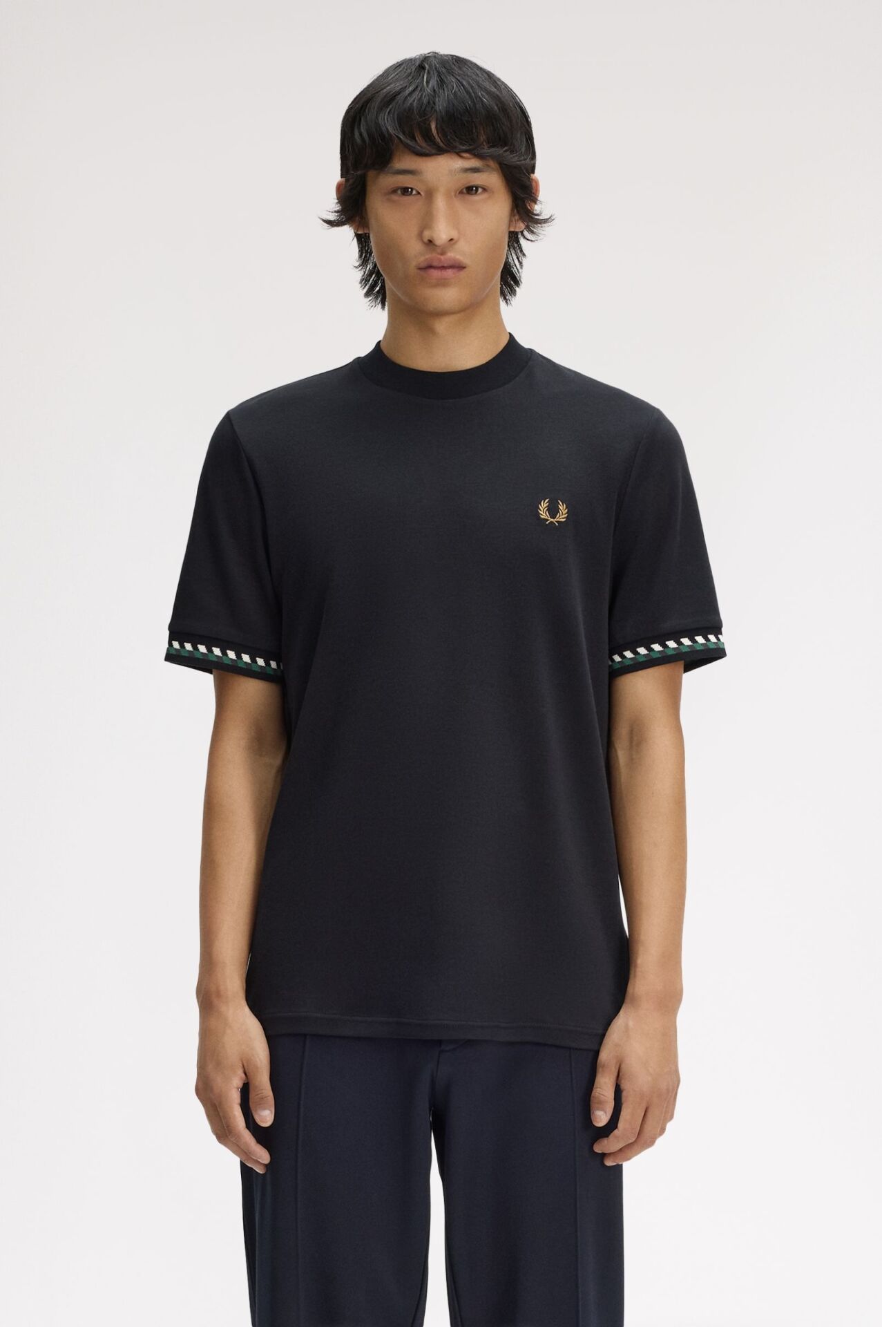 JACQUARD CUFF T-SHIRT