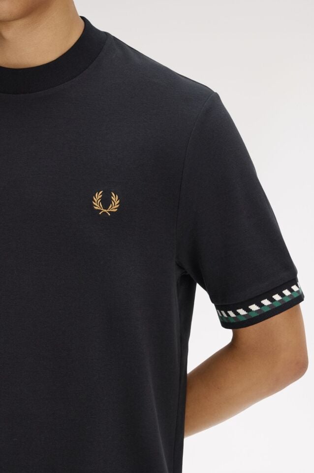 JACQUARD CUFF T-SHIRT