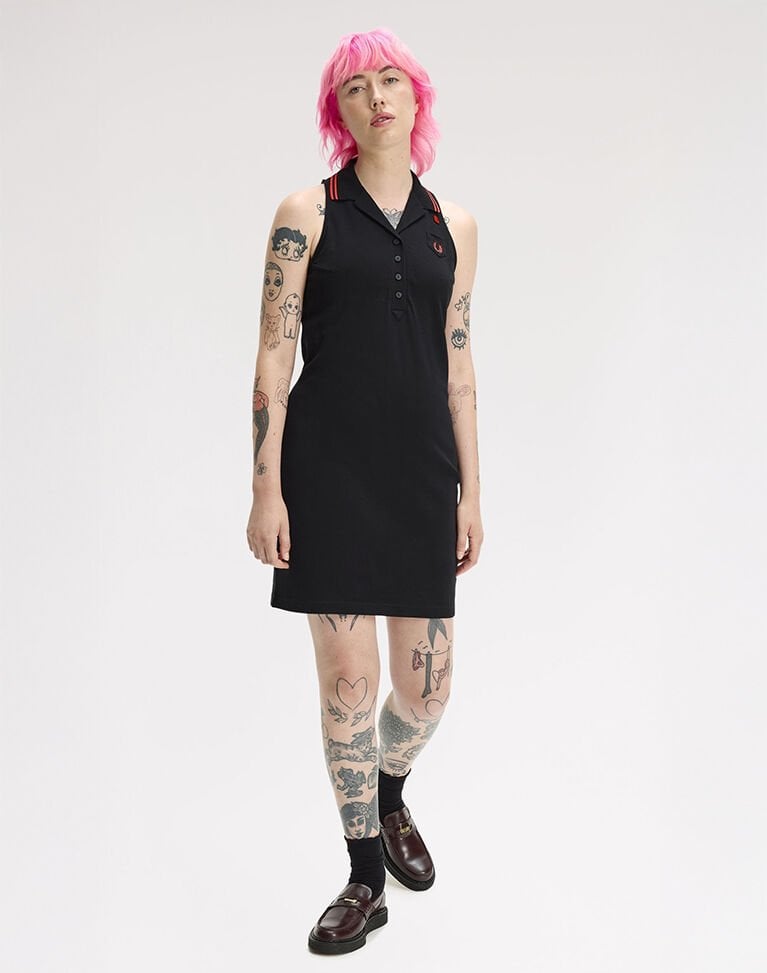 SLEEVELESS PIQUE DRESS