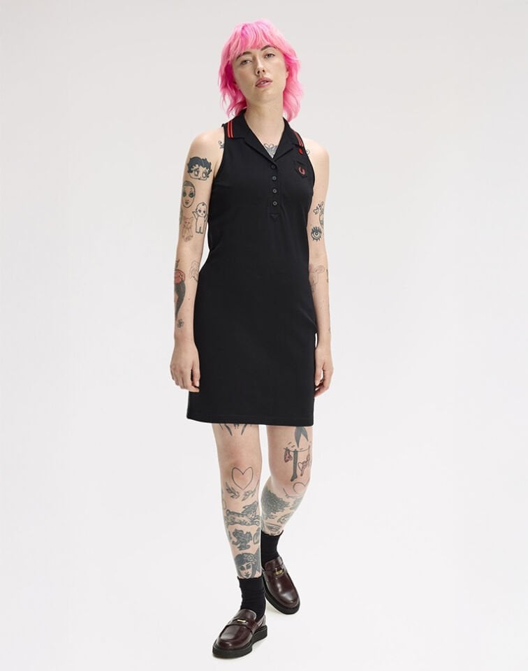 SLEEVELESS PIQUE DRESS