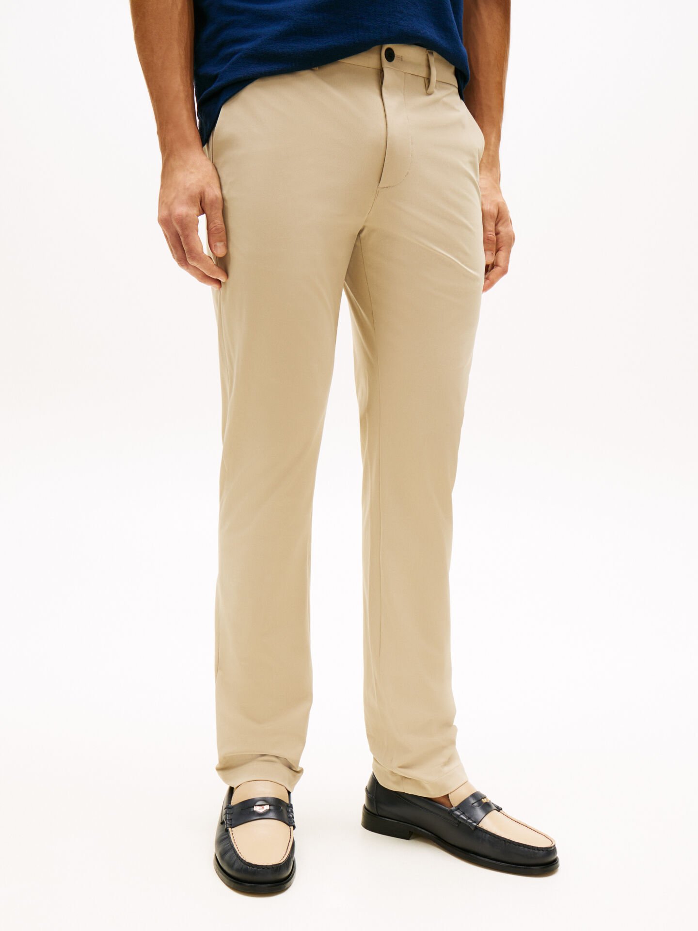 Tommy Hilfiger Erkek Teknik Chino Pantolon Straight Fit Bej