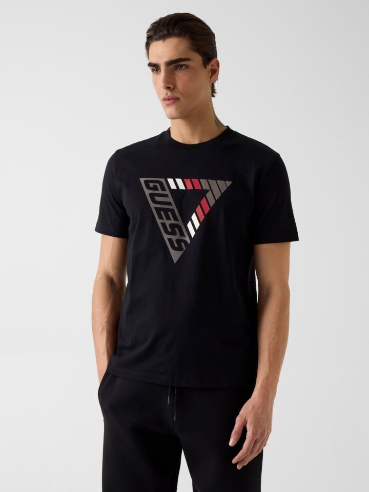 ÜÇGEN LOGOLU PAMUK T-SHIRT