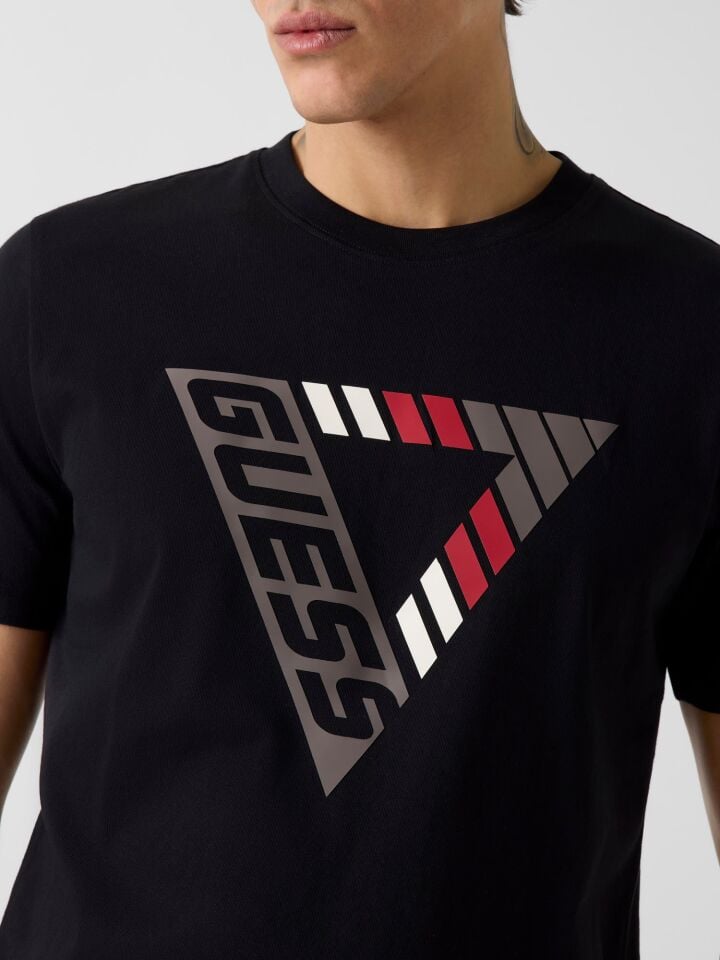 ÜÇGEN LOGOLU PAMUK T-SHIRT