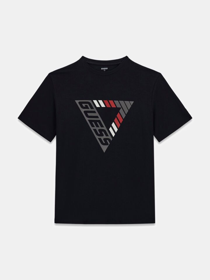 ÜÇGEN LOGOLU PAMUK T-SHIRT