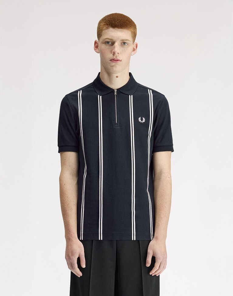 DİKEY ÇİZGİLİ POLO T-SHIRT