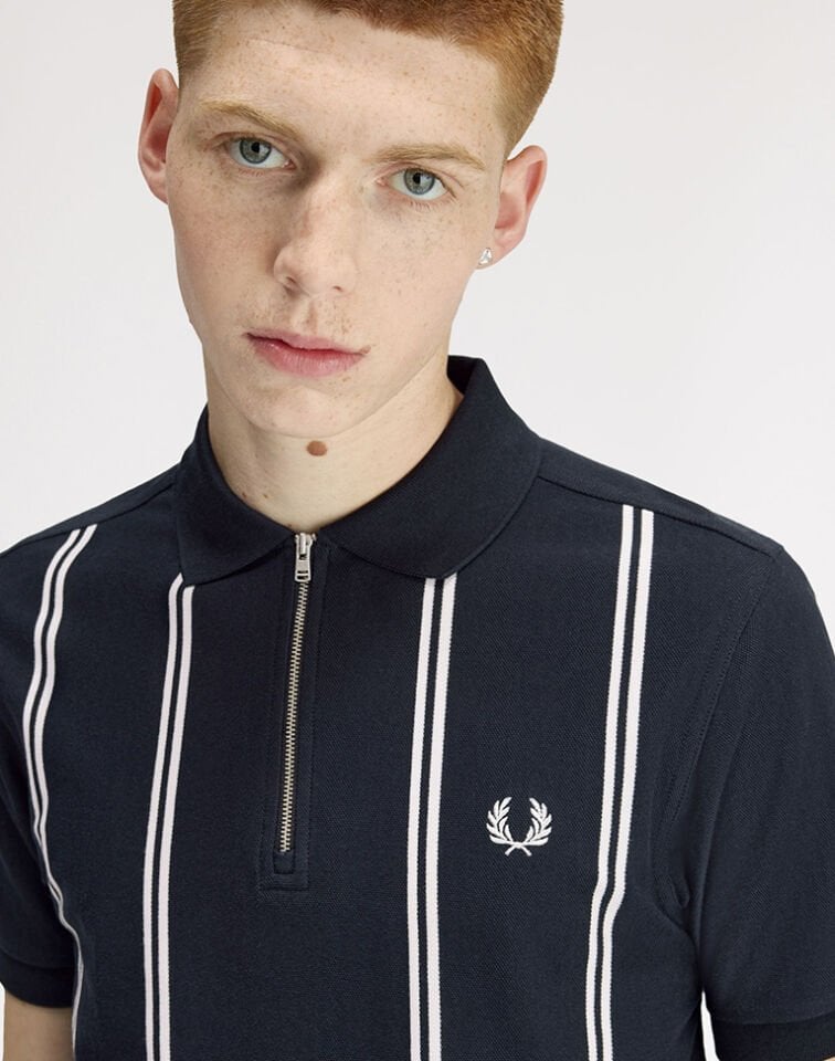 VERTICAL STRIPE POLO SHIRT