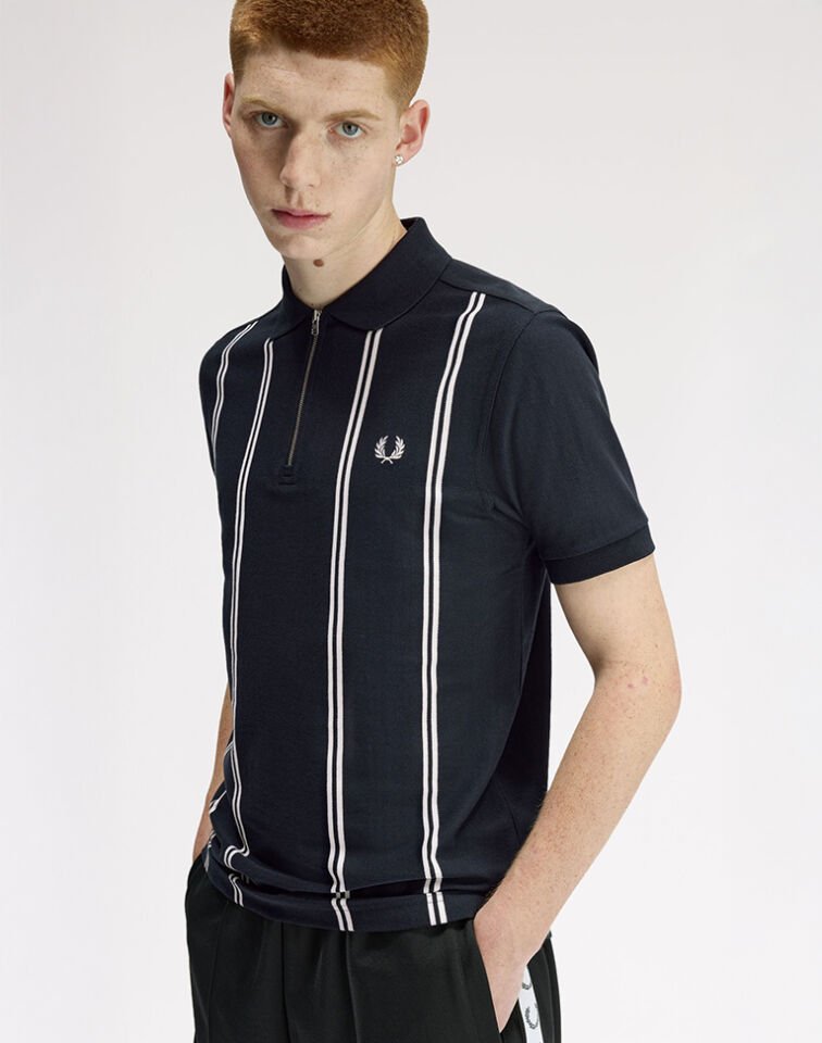 DİKEY ÇİZGİLİ POLO T-SHIRT