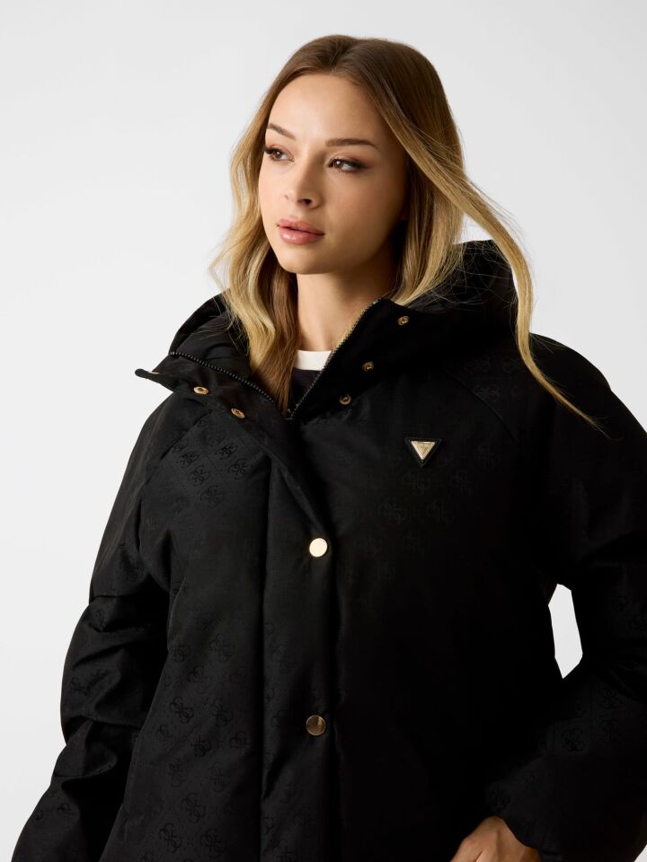 4G BOXY PUFFER JACKE - ECO POLY JACQUARD LOGO BONDED