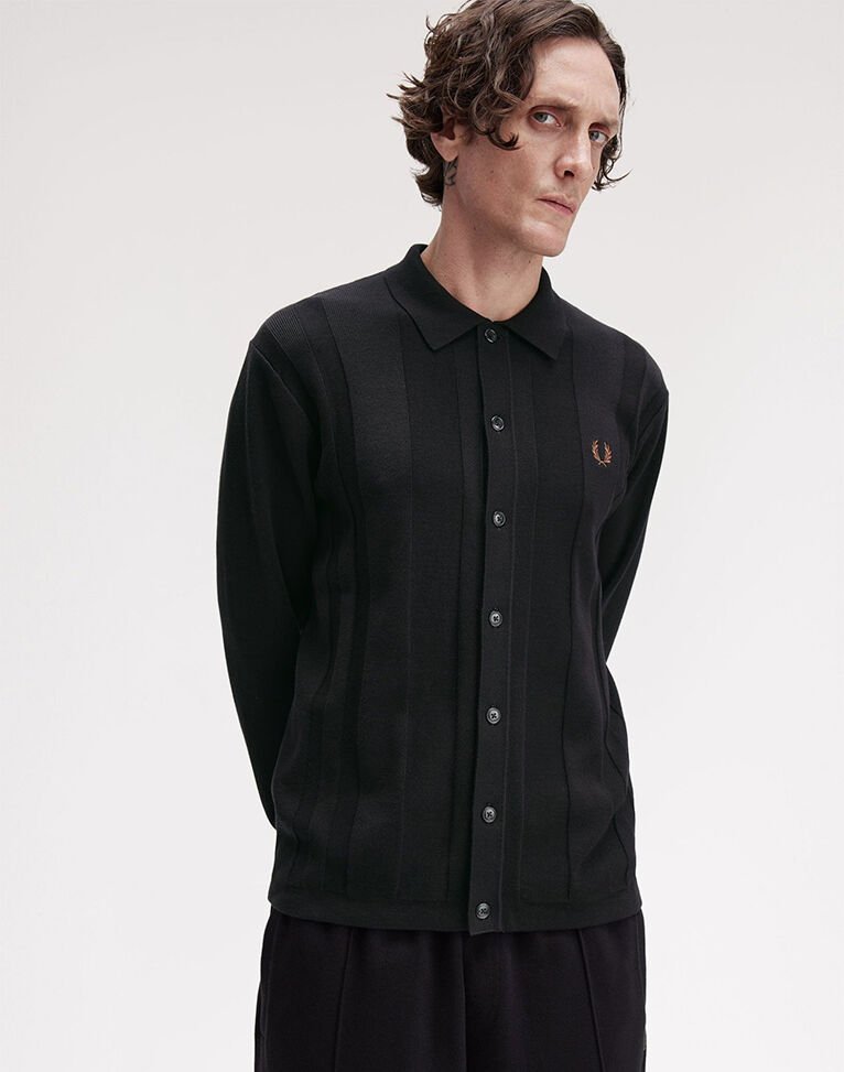 BUTTON THROUGH KNITTED SHIRT - Düğmeli Triko Gömlek