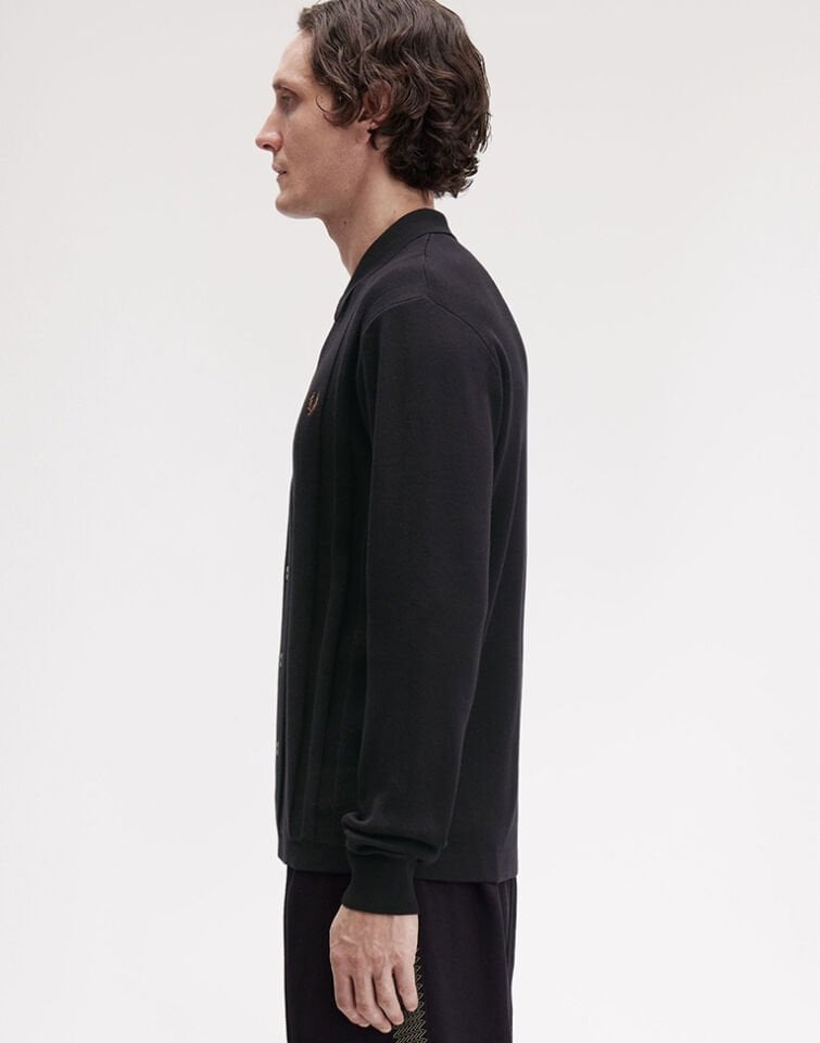 BUTTON THROUGH KNITTED SHIRT - Düğmeli Triko Gömlek