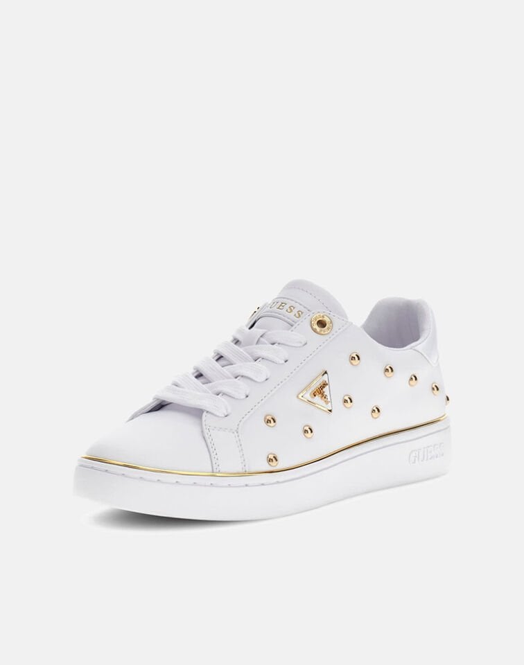 BONITAH SNEAKER - Gold Zımba Detaylı Logolu Beyaz Spor Ayakkabı