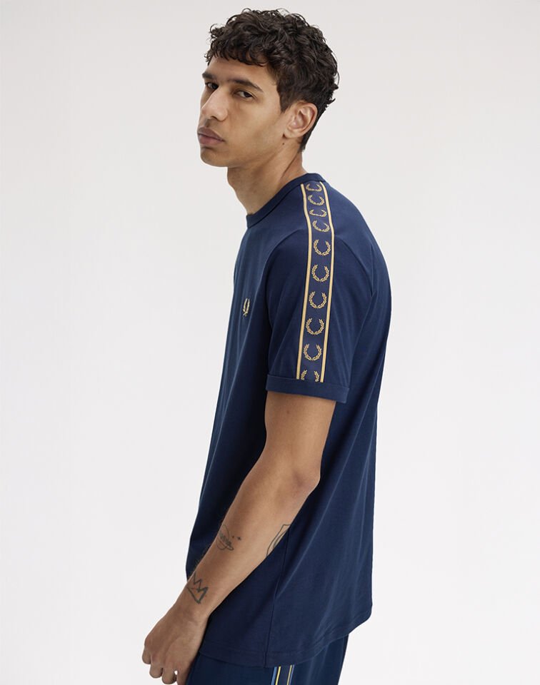 CONTRAST TAPE RINGER T-SHIRT