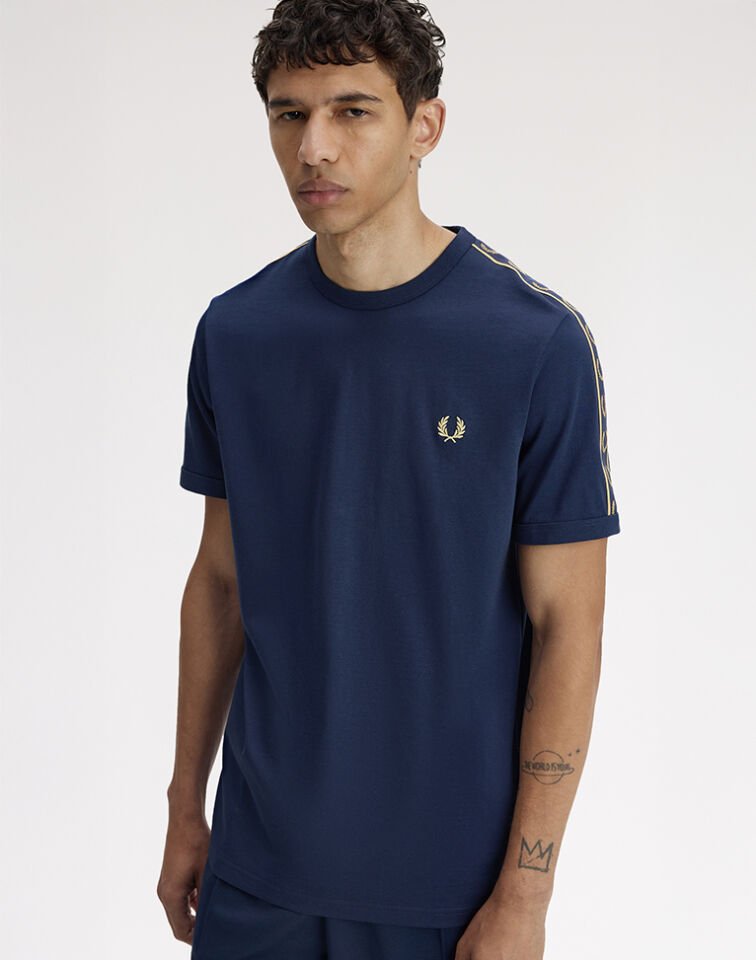 CONTRAST TAPE RINGER T-SHIRT