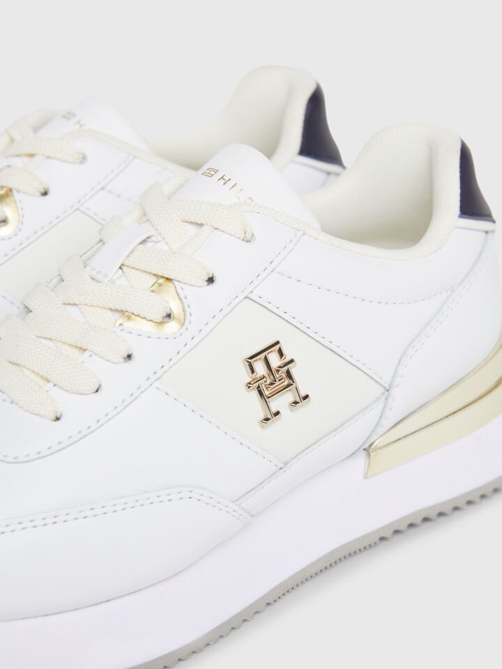 ELEVATED RUNNER SNEAKER - Beyaz Deri Spor Ayakkabı