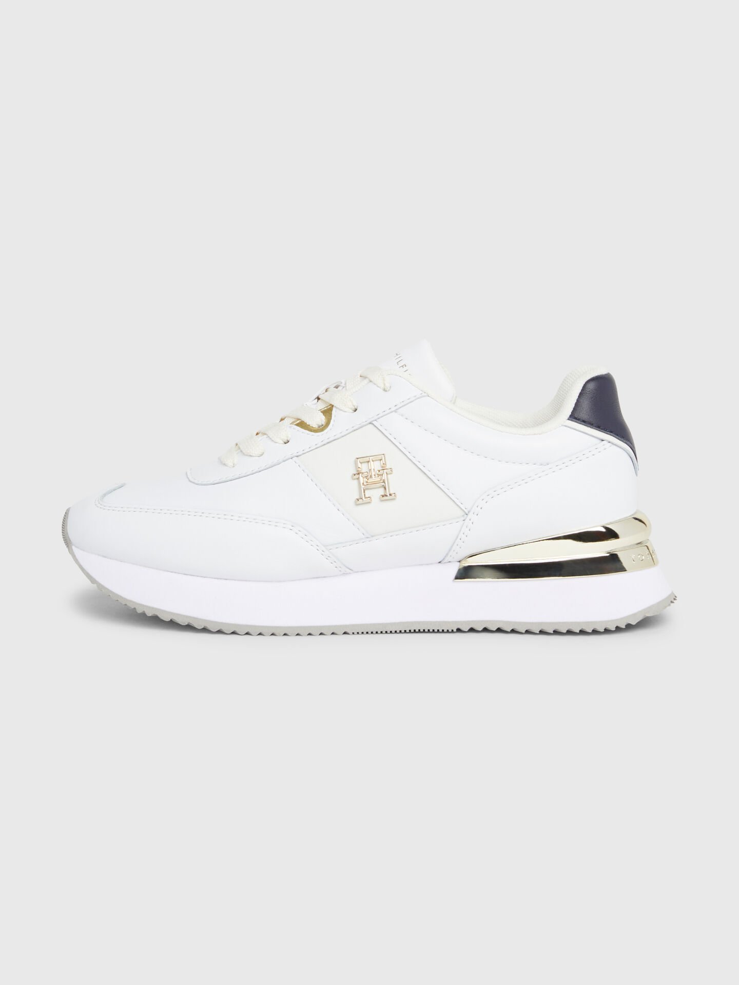 ELEVATED RUNNER SNEAKER - Beyaz Deri Spor Ayakkabı