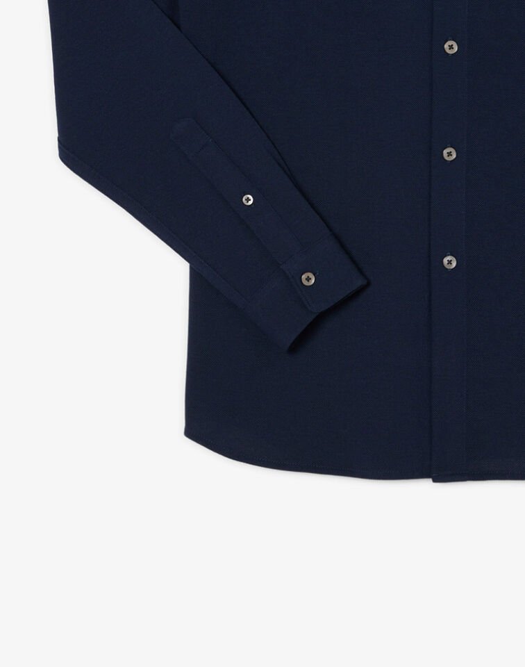 SLİM FİT PAMUK PİKE GÖMLEK