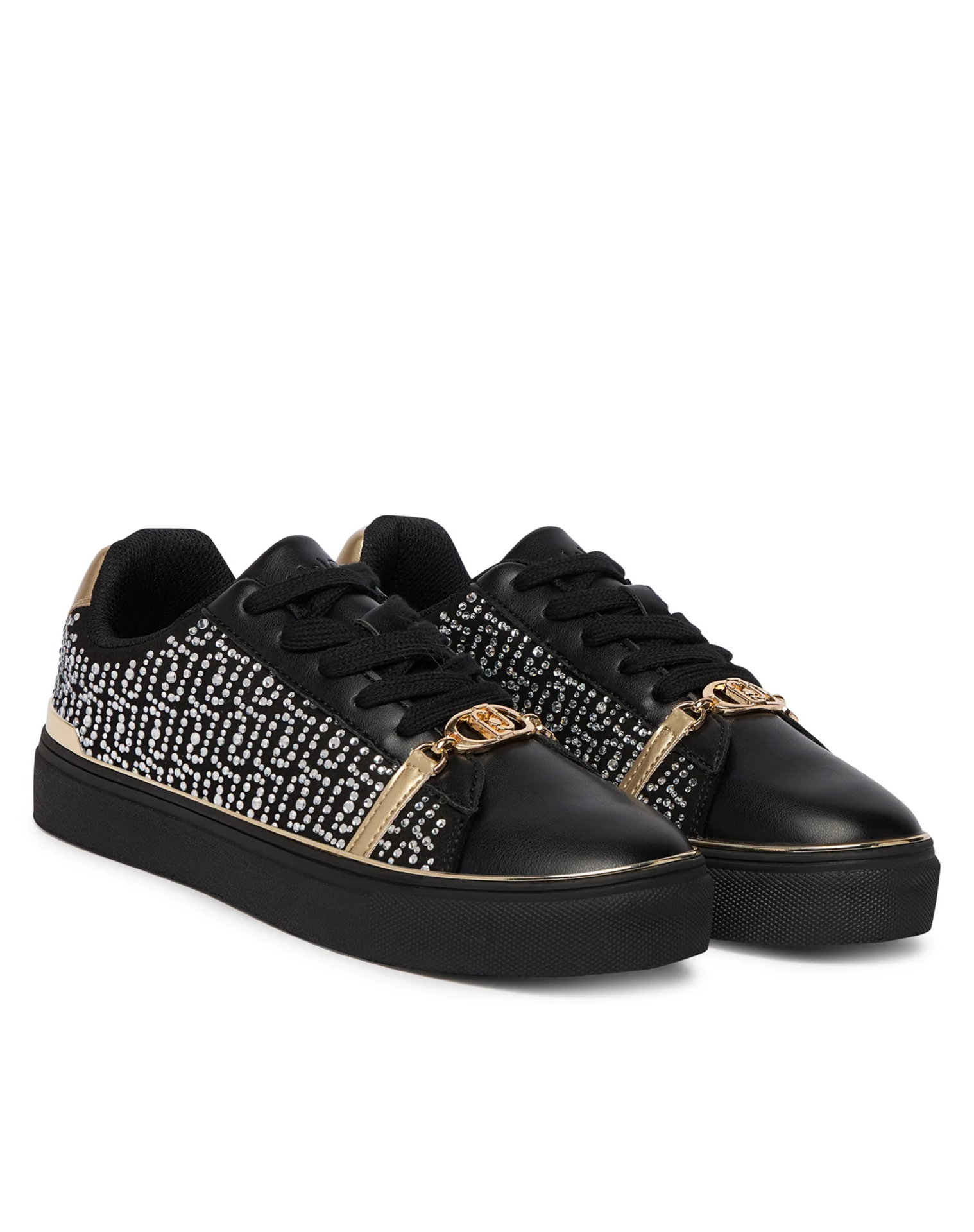KIKI 01 - SNEAKER MICROFIBER/STRASS MO BLACK
