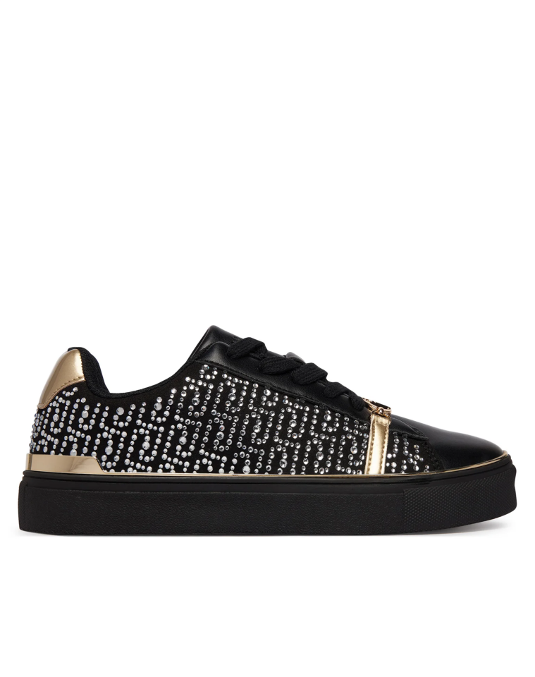 KIKI 01 - SNEAKER MICROFIBER/STRASS MO BLACK
