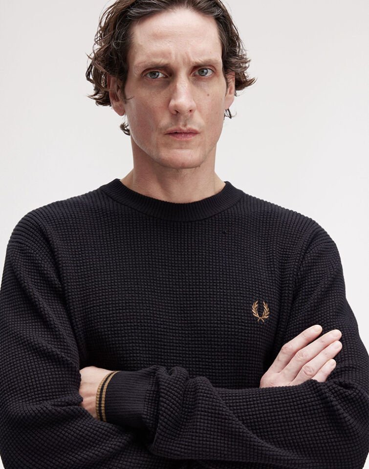 WAFFLE STITCH JUMPER - Waffle Örgü Bisiklet Yaka Kazak