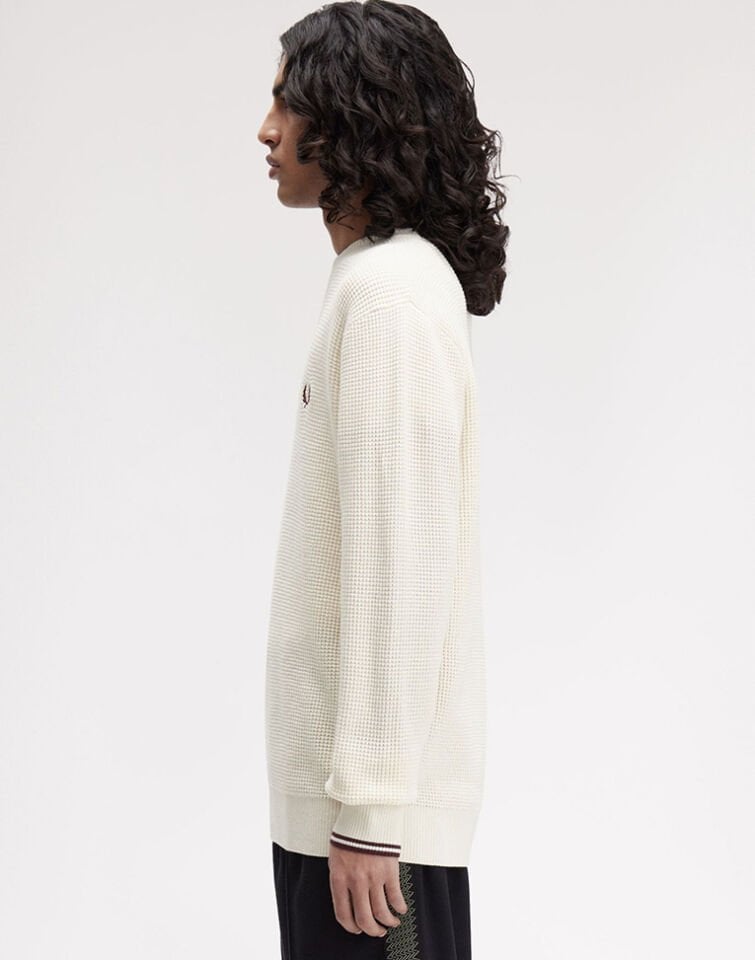 WAFFLE STITCH JUMPER - Waffle Örgü Bisiklet Yaka Kazak