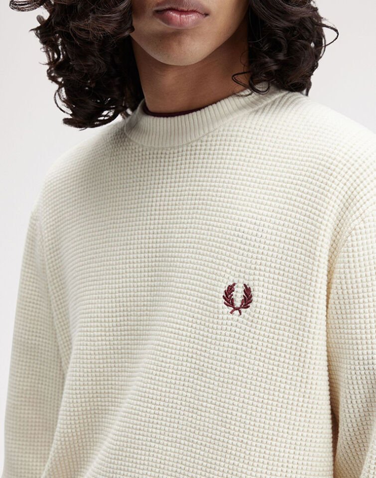 WAFFLE STITCH JUMPER - Waffle Örgü Bisiklet Yaka Kazak