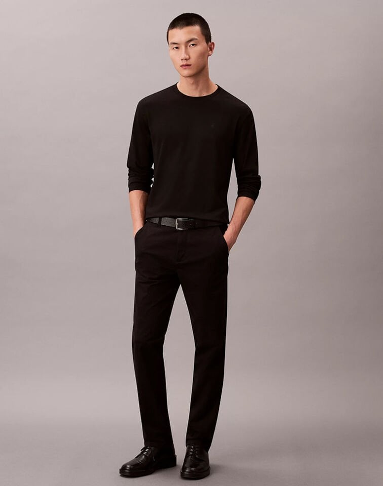 LS SUPIMA INTERLOCK SOLID CREWNE