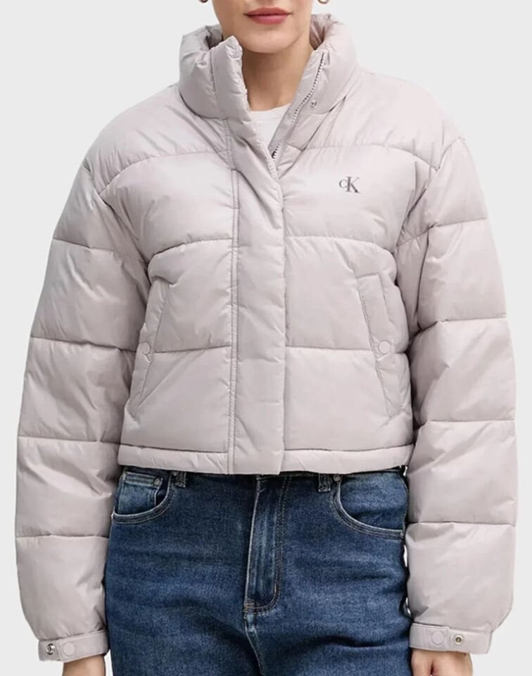 SHINE CROP PUFFER CEKET