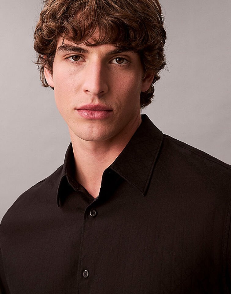 LS AOP JACQUARD EASY SHIRT