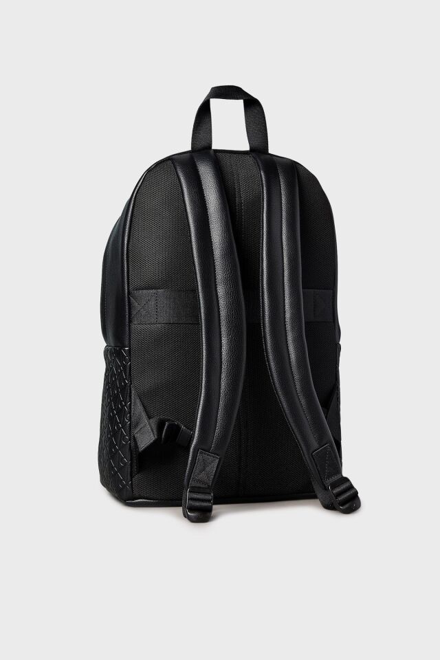 EMBLEM AOP EMBOSS ROUND BACKPACK