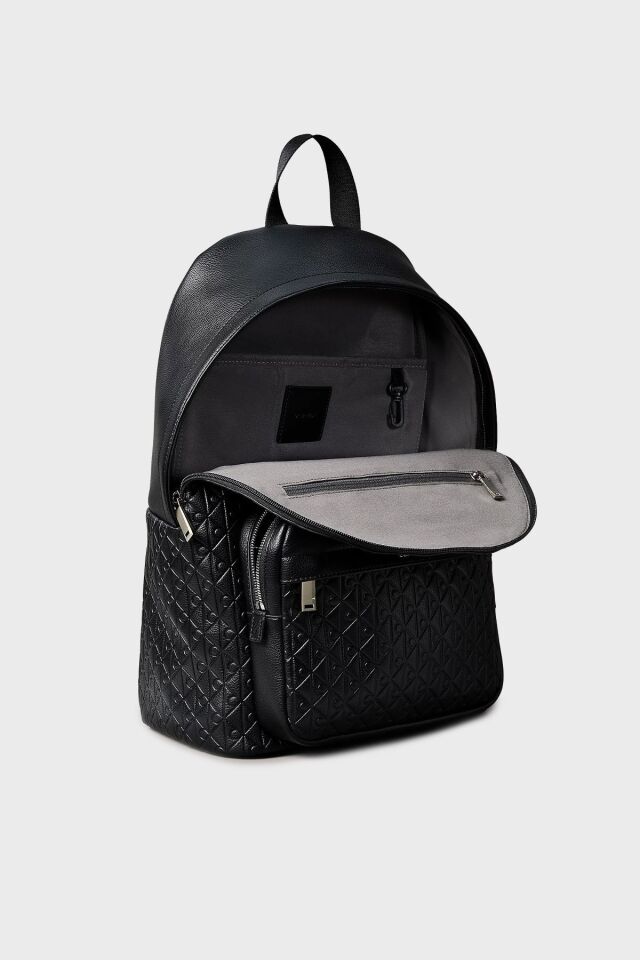 EMBLEM AOP EMBOSS ROUND BACKPACK