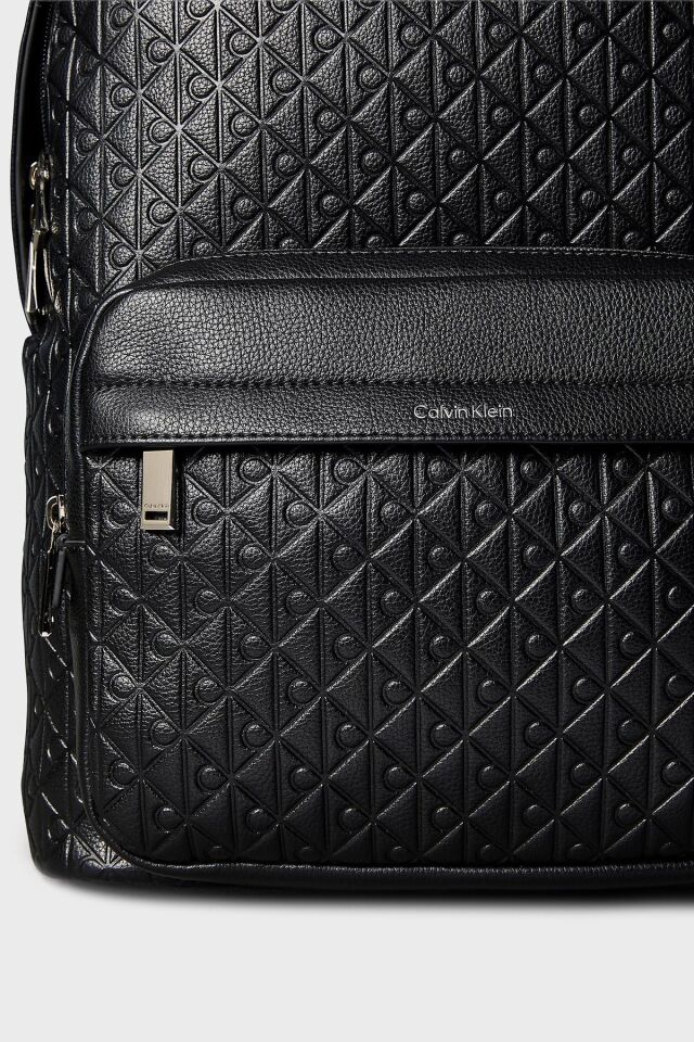 EMBLEM AOP EMBOSS ROUND BACKPACK