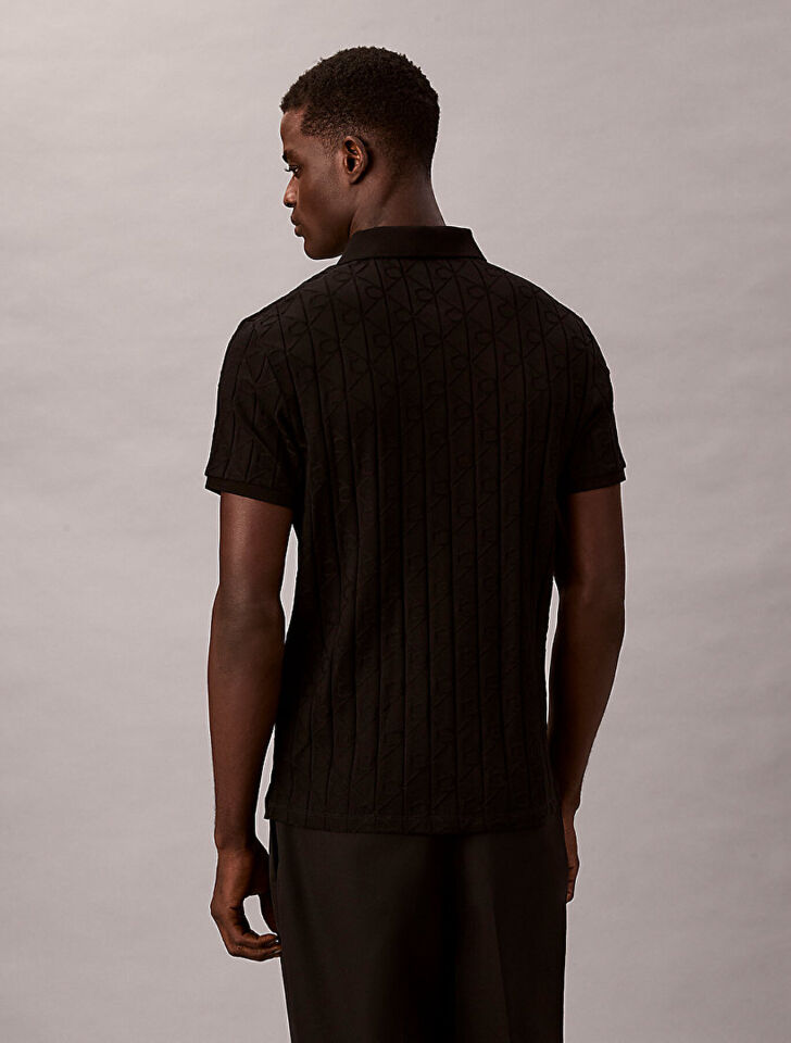 MERCERIZED POLO T-SHIRT S - Siyah