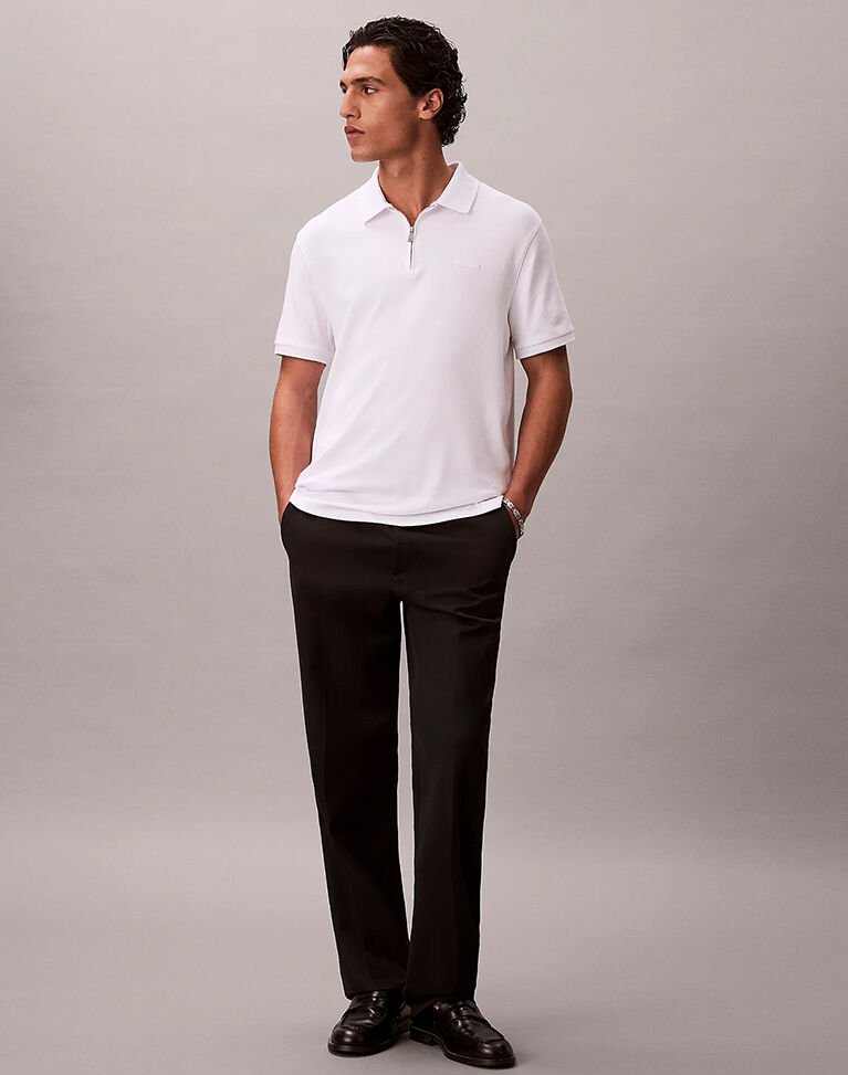 FERMUARLI POLO TİŞÖRT XL - Beyaz